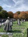 Statues of soldiers at the Korean War Memorial