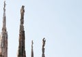 Statues on a spire Royalty Free Stock Photo