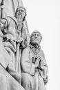 Statues of St Francis Xavier and Alfonso de Albuquerque on the Monument of Discoveries in Lisbon, Portugal