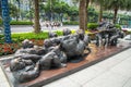 Statues on the streets of Guangzhou Pearl River new town commercial center