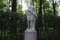 Statues in the summer park in St. Petersburg Royalty Free Stock Photo