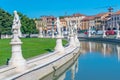 Statues surrounding Prato della Valle in Italian town Padua Royalty Free Stock Photo