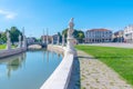 Statues surrounding Prato della Valle in Italian town Padua Royalty Free Stock Photo