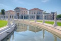 Statues surrounding Prato della Valle in Italian town Padua Royalty Free Stock Photo