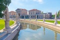 Statues surrounding Prato della Valle in Italian town Padua Royalty Free Stock Photo