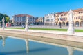 Statues surrounding Prato della Valle in Italian town Padua Royalty Free Stock Photo