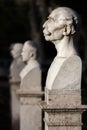 Statues talking heads to Janiculum in Rome, Italy Royalty Free Stock Photo