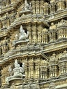 Statues on the temple dome Royalty Free Stock Photo