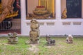 Statues of Temple Guardian Dog in Thailand.