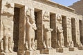 Statues in the temple at Medinat Habu