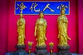 Statues at Ten Thousand Buddhas Monastery in Sha Tin, Hong Kong, China. Royalty Free Stock Photo