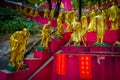 Statues at Ten Thousand Buddhas Monastery in Sha Tin, Hong Kong, China. Royalty Free Stock Photo