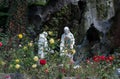 Statues in Tepeyac Garden, La Villa de Guadalupe, Mexico City Royalty Free Stock Photo