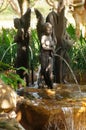 Statues of Thai angel in the garden,Thailand. Royalty Free Stock Photo