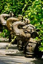 Statues of the three elephants. Royalty Free Stock Photo