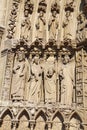 Statues to the left of the Portal of the Virgin, Notre Dame cathedral