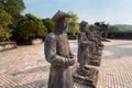 Statues at the tomb of Emperor Khai Dinh, Hue, Vietnam Royalty Free Stock Photo