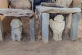 Statues in tombs located at Alto de los Idolos