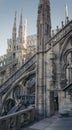 Statues and towers of Milan Cathedral
