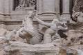 Statues at Trevi fountain Fontana di Trevi in Rome, Italy