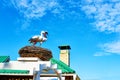 Statues of two storks. Royalty Free Stock Photo