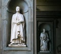 Statues in the Uffizi outside gallery in Florence Royalty Free Stock Photo