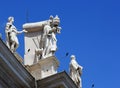 Statues on the Vatican roof Royalty Free Stock Photo