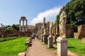 Statues of the Vestals, Roman Forum, Italy Royalty Free Stock Photo