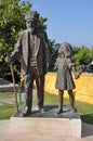 Statues of Veteran and Grand-daughter, Turkish 57th Regiment Memorial Park Symbollic Cemetery, Gallipoli, Turkey