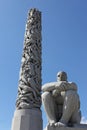 Statues in Vigeland park in Oslo Royalty Free Stock Photo