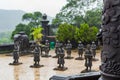 Statues of warriors in Imperial Khai Dinh Royalty Free Stock Photo