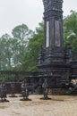 Statues of warriors in Imperial Khai Dinh Royalty Free Stock Photo