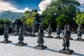 Statues of warriors in Imperial Khai Dinh Tomb in Hue, Vietnam Royalty Free Stock Photo