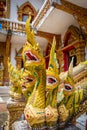 Statues in Wat Buppharam temple, Chiang Mai, Thailand