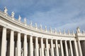 statues of the white colonnade by the architect Bellini in the V