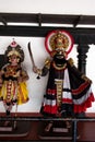 Statues of Yakshagana dace artists. Yakshagana is a traditional folk dance of India. Royalty Free Stock Photo