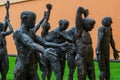 Statues in the  yard of the communist prison from Sighetu Marmatiei, Memorial of the Victims of Communism and the Resistance, Roma Royalty Free Stock Photo