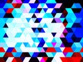 A statuesque colorful pattern of geometric illustration of triangular shapes Royalty Free Stock Photo