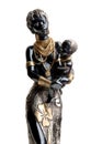 Statuette African woman with a baby Royalty Free Stock Photo