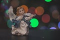 Statuette of an angel playing violin Royalty Free Stock Photo