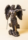 Statuette of Archangel Michael with wings and sword