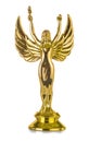 Statuette of an award-winning angel on a white background Royalty Free Stock Photo