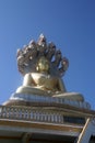 Statuette of Buddha with dragons Buddhist temple in Chiang Mai, Thailand