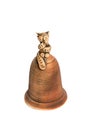 Statuette of a cat on the bell Royalty Free Stock Photo