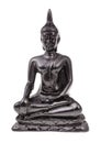 Statuette of Earth Touching Buddha isolated Royalty Free Stock Photo