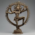 Statuette of the god Shiva unique avtar dancing generative AI