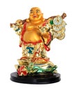 Statuette of golden Buddha isolated Royalty Free Stock Photo