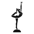 Statuette of graceful ballerina balancing on one leg