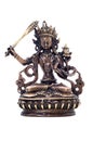 Statuette of Manjushri brandishing sword of wisdom.