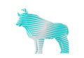 Statuette of a simplified polygonal Blue Striped Bull